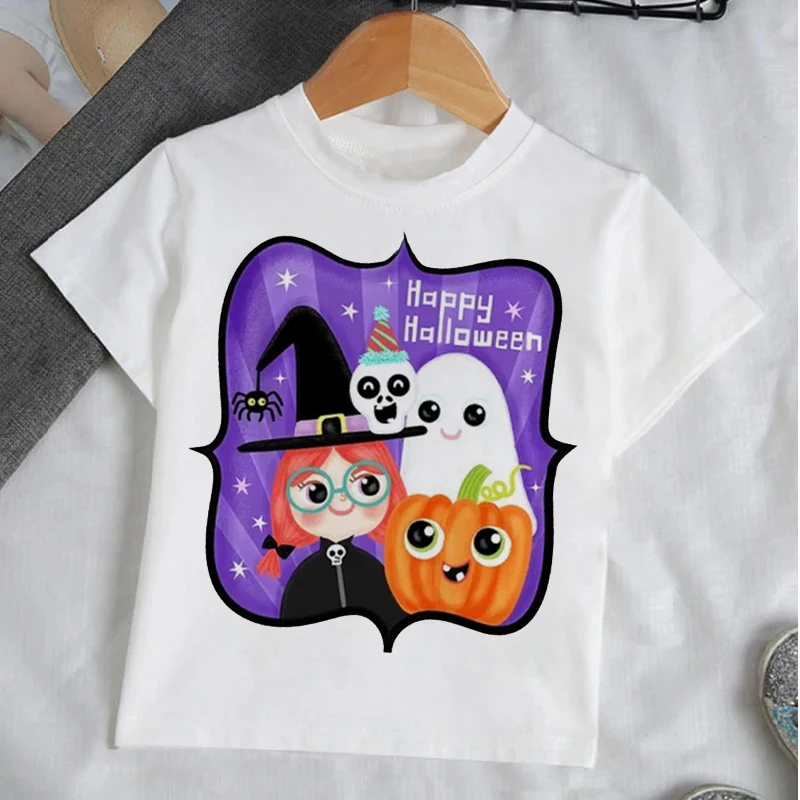 

Children's Clothing Baby Digital Clothes Happy Halloween Print Boys/Girls Tee Gift Clothes Girls From 2 To 7 Years Print T-shirt