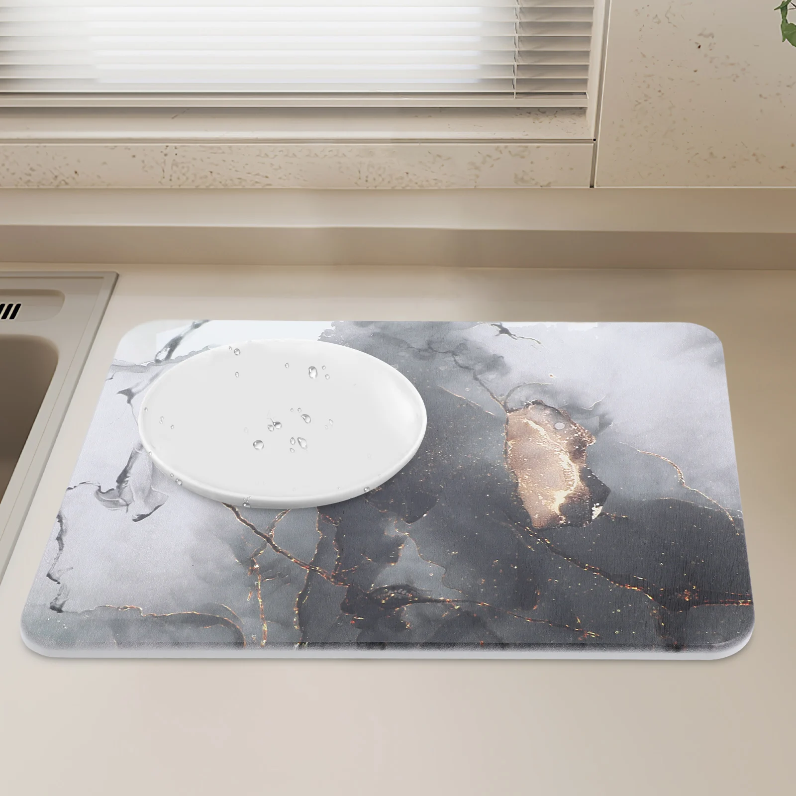 

Diatomite Kitchen Mat Absorbent Drying Pad for Dishes Bottles Fast Dry Nonslip Easy Clean Multifunctional Accessories