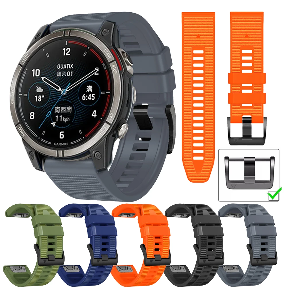 QuickFit 22 26mm Nylon Silicone Strap For Garmin Fenix E 8 47 51mm 7 7X 6 6XPro 5 5Plus Epix Gen 2 Enduro 2 3 Bracelet Watchband