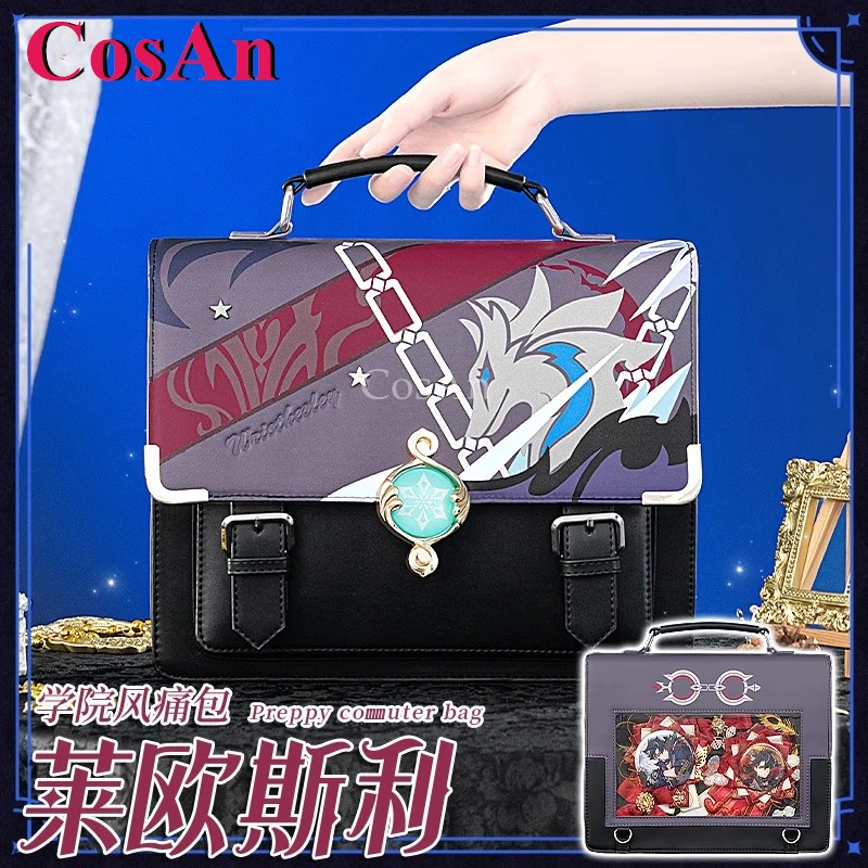 

CosAn Game Genshin Impact Wriothesley Косплей Тема Impression Pack Ежедневный консервативный пригородный рюкзак Сумка-мессенджер Lovely Itabag