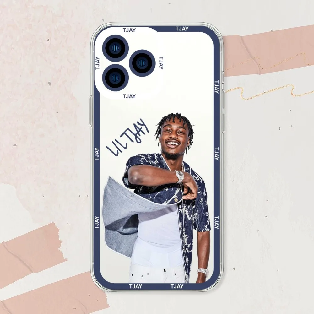 Rapper Lil Tjay 222 Phone Case For iphone 11 12 13 14 15 Mini Plus Pro Max Transparent Shell