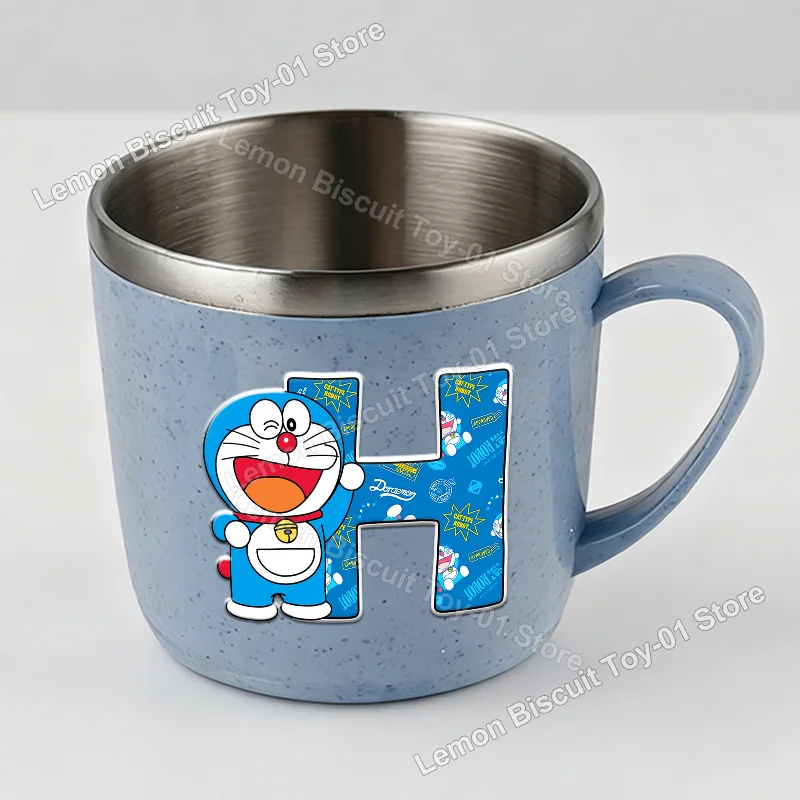 Doraemons Series Small Stainless Steel Cups Cute Juice Milk Drink Water Cup for Home Tumbler Double Layer Anti-scalding Gift view 5