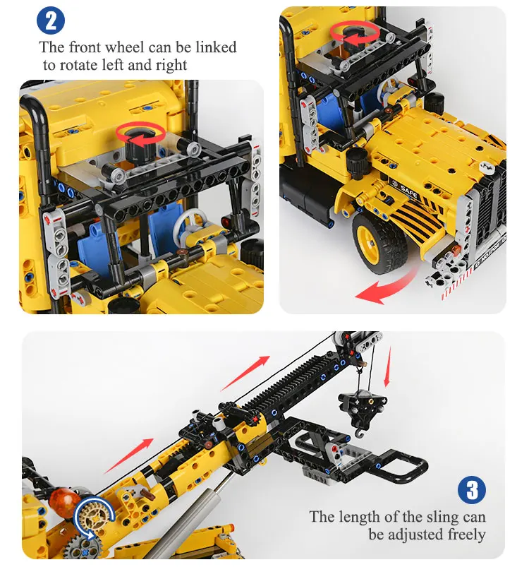 Mould King 17011 Technical Car Toys The MOC-43434 Tow Truck Building Block Engineering Truck Brick Set Kids Christmas Gift