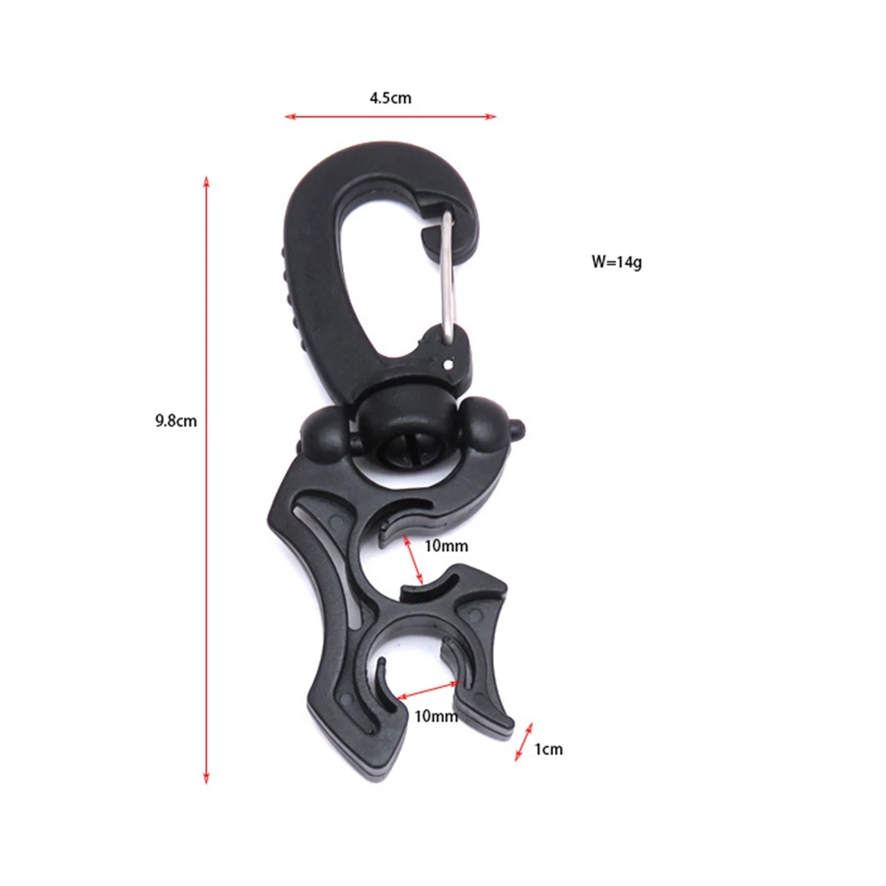 4 Pcs Scuba Diving Double Hose Holder Clip Scuba Diving Double BCD Hose Clip Diving and Snorkeling Equipment Accessories