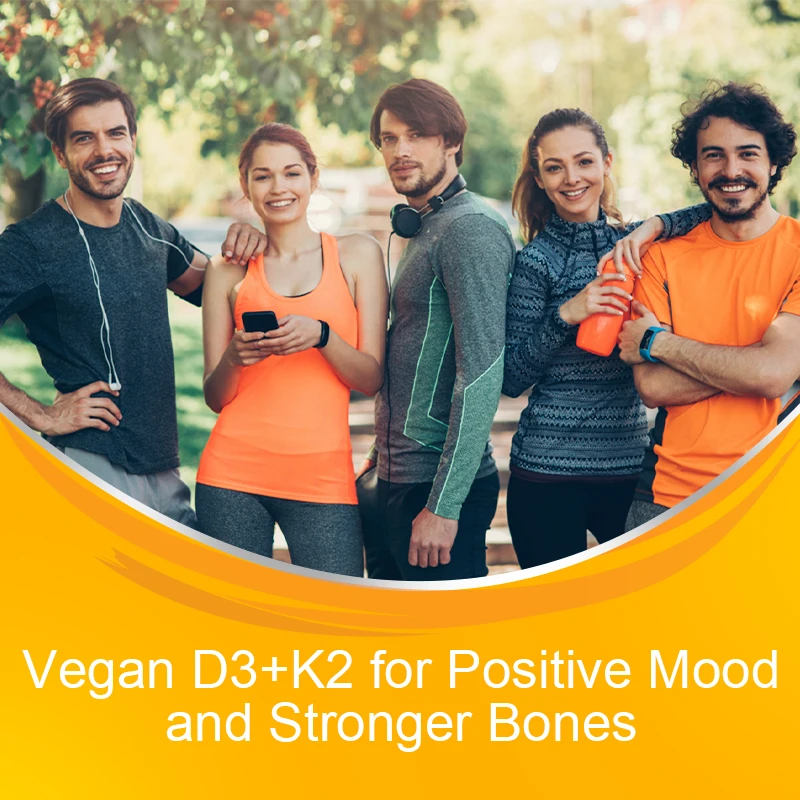 D3K2 Vitamin Capsules High Calcium Absorption Growth Hormone Teeth Skeletal Heart Bone Joints Health Blood Circulation Soft Gels