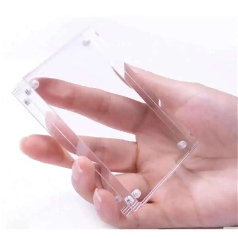 90*55mm Magnetic Acrylic Block Tabletop Menu Display Stand Menu Holder Menu Counter Display Stand Acrylic Picture Photo Frame