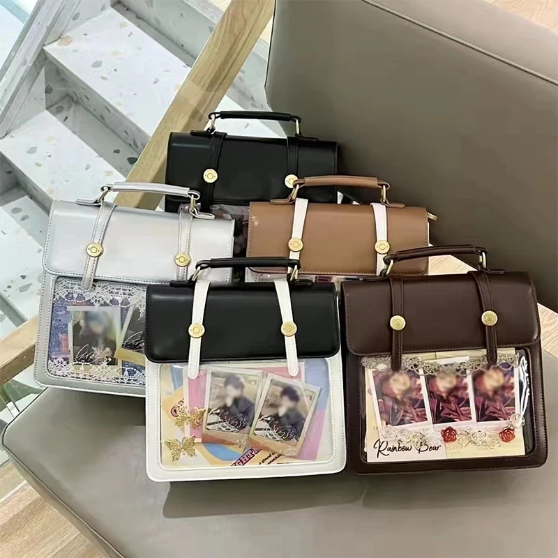 Japoneses nuevos Jk Itabag Harajuku bolsa de dolor para mujeres PU bolsillo transparente Itabag uniforme de escuela secundaria para niñas mochila JK Ita