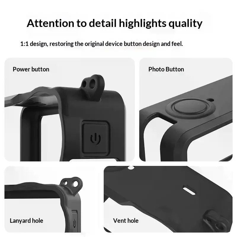 

Silicone Protective Case For Action 6 Full Body Cover Lens Cap Anti Loss Rope Silicone Rubber Protector Camera Accessories