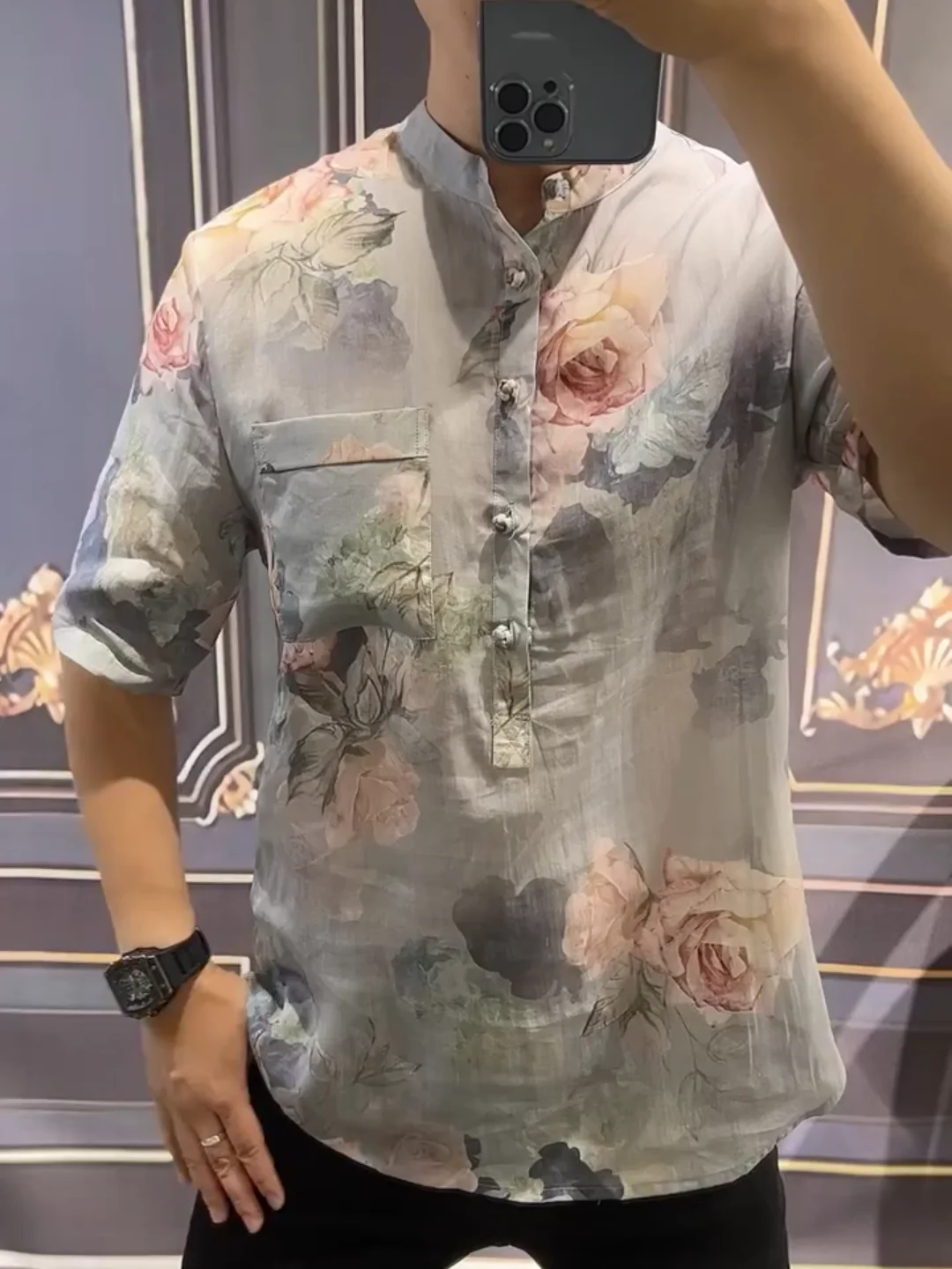 

Summer New Men's Breathable Soft Comfortable Thin Linen Fabric ort Sve Slim Fit Casual Faionable Trendy T-irt