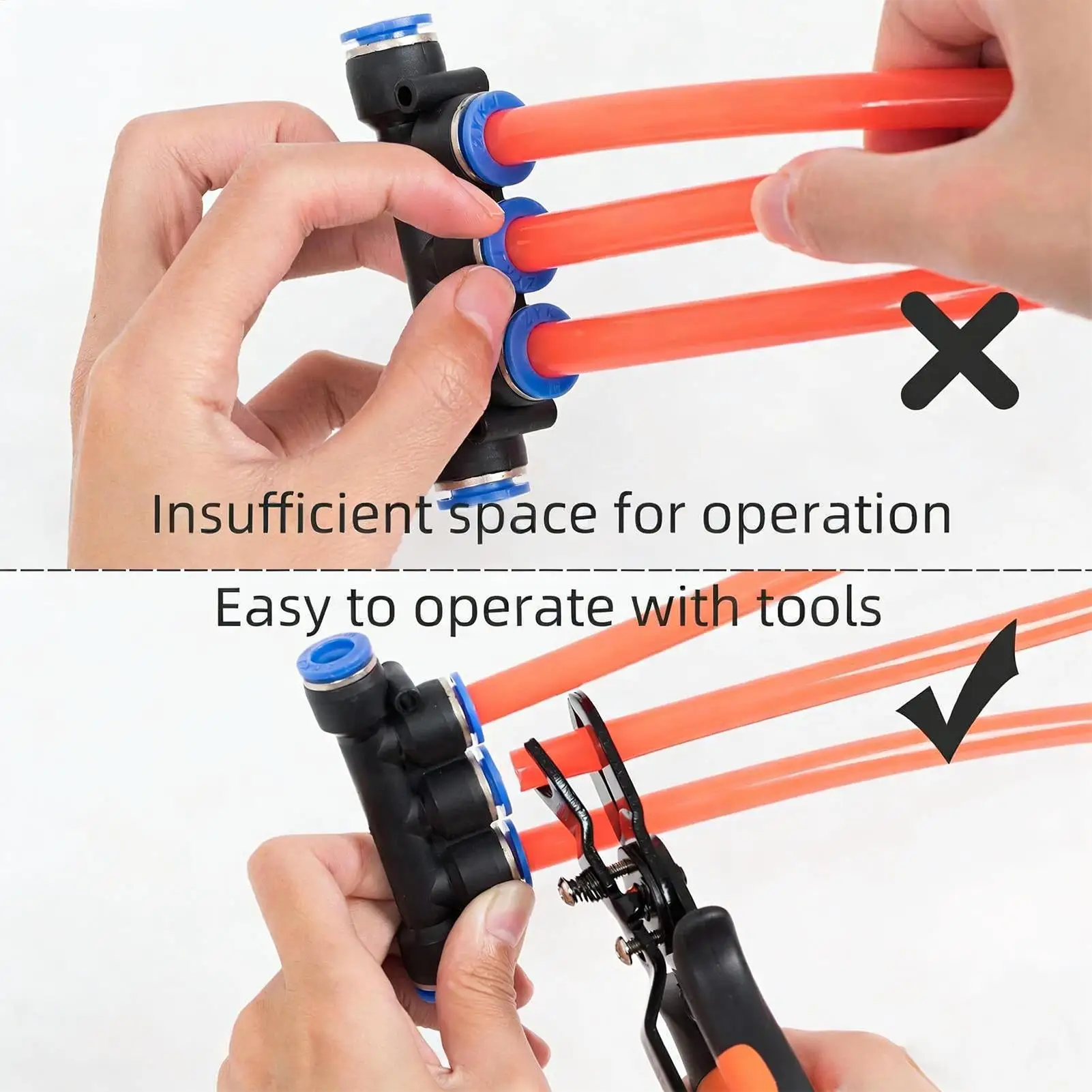 Air Line Removal Tool Carbon Steel Comfortable Portable Push To Connect Disconnect Tool Air Hose Fittings for Tools Workshop