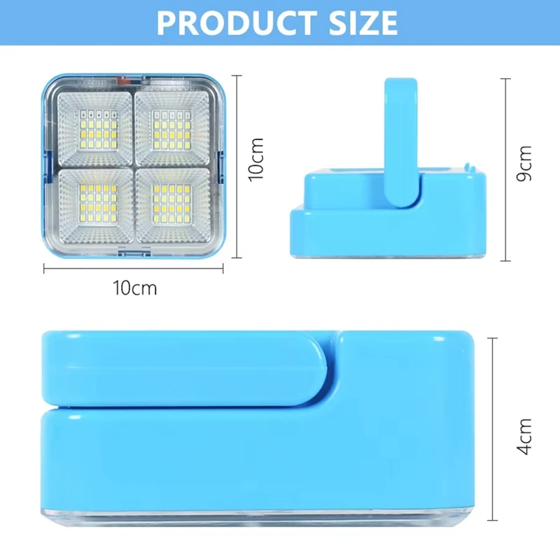 Holofote LED solar recarregável ABPQ - Holofote externo USB, lâmpada poderosa de construção de projetor para visibilidade aprimorada