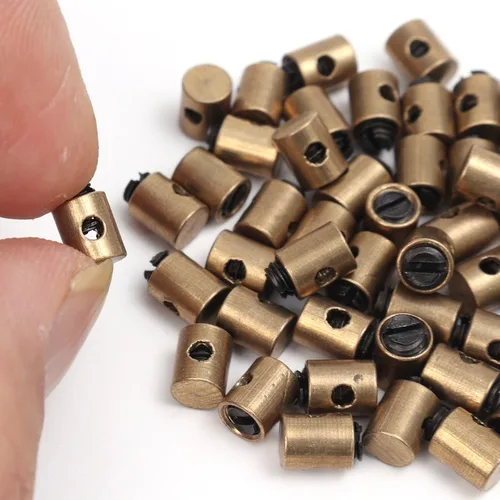 Imagen 2 del producto Pasador de extremo de Cable de acelerador dorado y cobre para 50CC 250CC CRF BBR KLX TTR ATV Pit Bike Coleman CT200U BT200X Mini motocicleta Universal