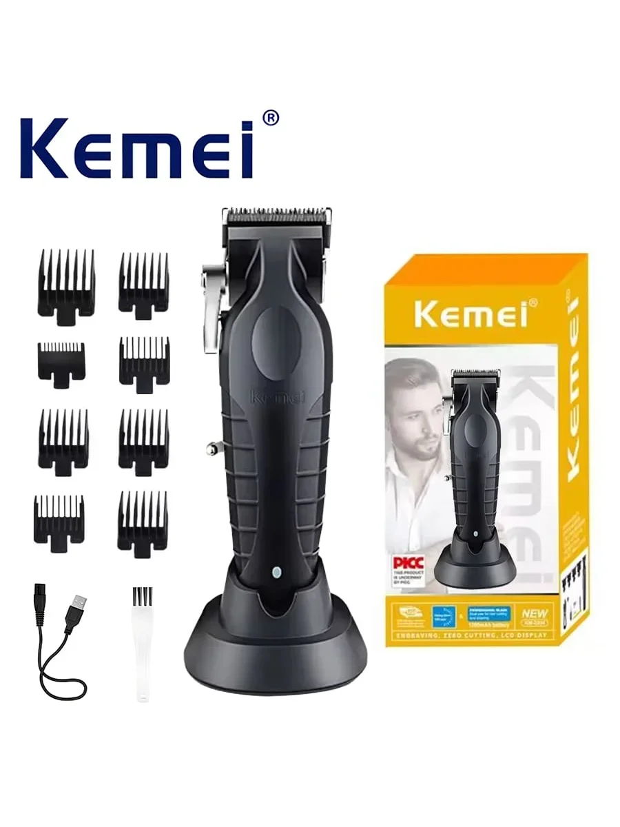 Kemei Electric Clipper KM-2296 Cross Border Electric Clipper With Base USB Oil Head Engraving Clipper Hair Salon Barber