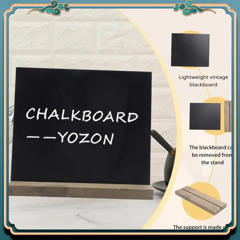 (New)-6 Pack Rustic Chalk Board Sign With Wood Stand For Wedding Decorations Signs Labels 6X5 Inch Blackboard