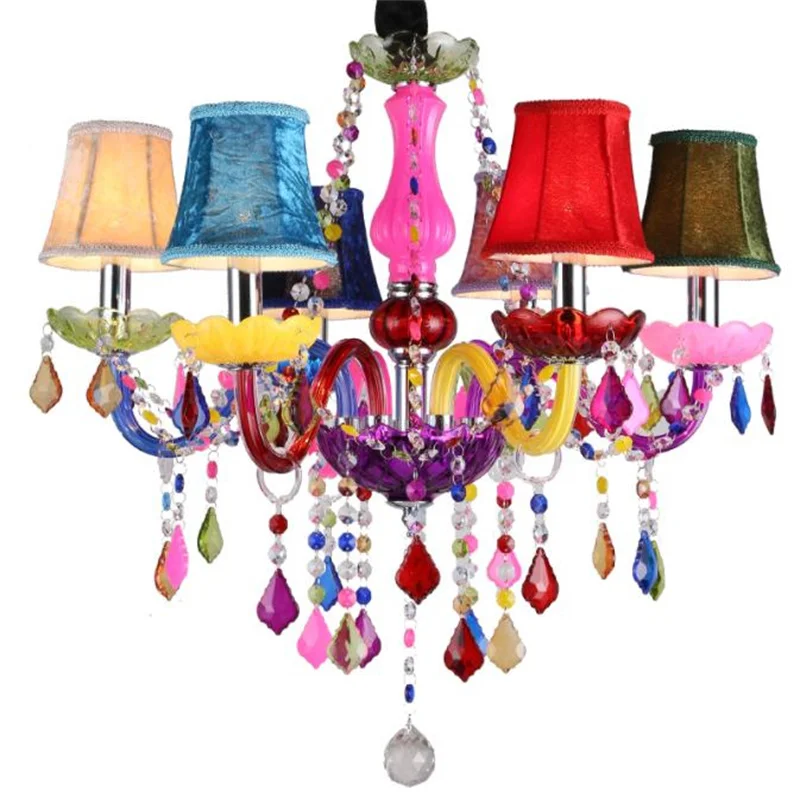 

Modern Chandeliers LED Crystal Lighting Bohemia Colorful Chandelier Lustres De Cristal Decorative Lamps Pendant Lamp