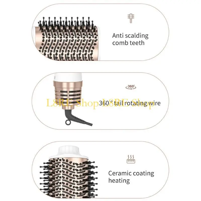 L8RE Hot Hair Blow Dryer Brush Hot Air Brush Hair Dryer Volumizers Drying Smoothing
