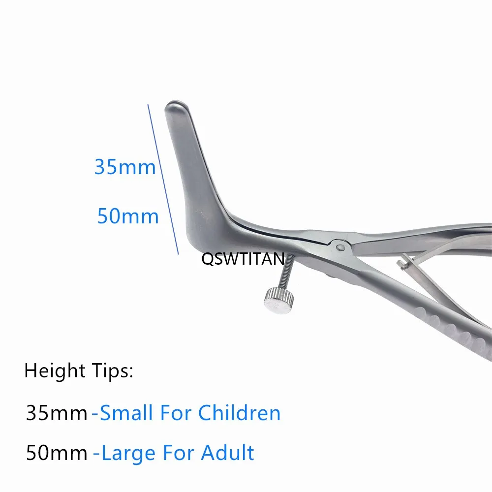 Nasal Speculum Double-Hole Spreader Nose Mirror Speculum Nasal Expander With Fiber Optic Guide for Nasal surgical