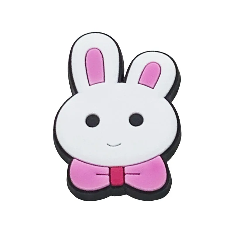 New 1Pcs PVC Pink Cartoon Cat Shoes Charms for Crocs DIY Badge Clogs Kids Pins Decoration Jeans Shoe Accessories X-mas Wholesale image 5