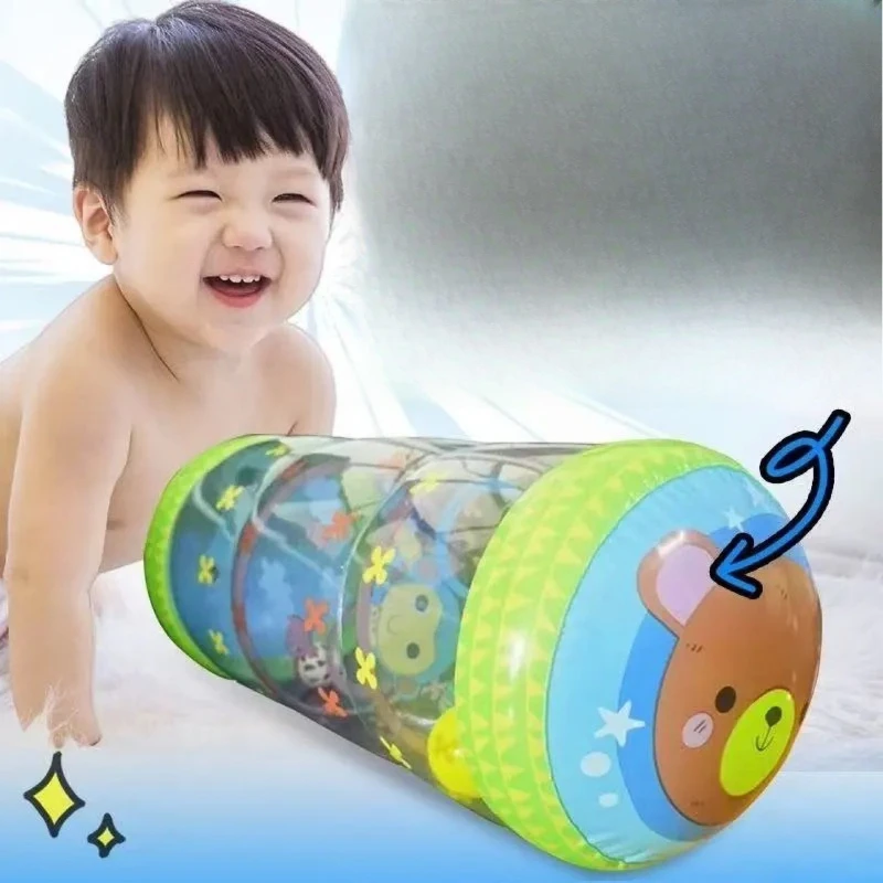 Baby Inflatable Learning To Climb Roller Bell Toy Baby Toddler Guide 6-8 Months Puzzle Early Education Training