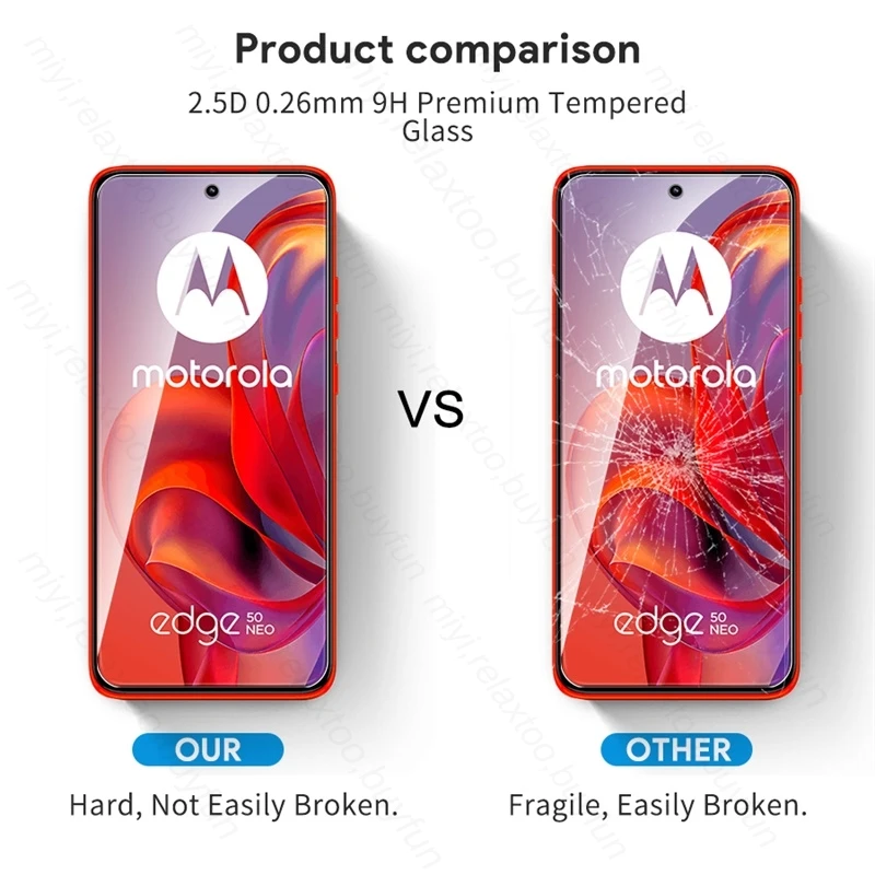 2Pcs 19D Tempered Glass for Motorola Edge 50 Neo 5G 2024 XT2409-5 6.4\