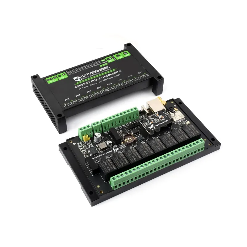 with CAN input Industrial rJ45 8 Channels ESP32-S3 Wi-Fi Relay Module board with 8 digital inputs bluetooth wifi
