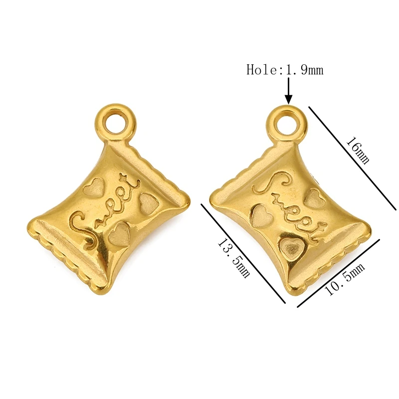 3pcs Lipstick Rabbit Conch Lovers Charms Pendants
