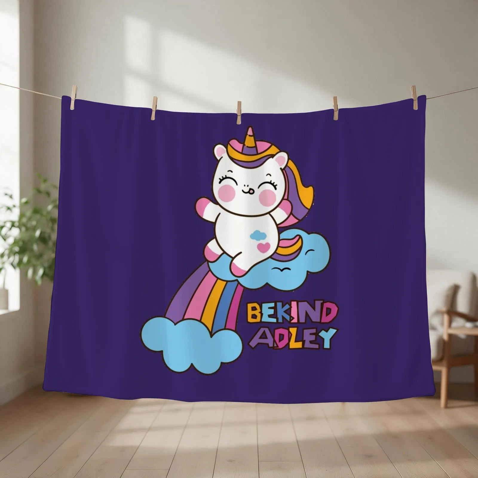 kawai girl a for adley unicorns cartoon shows70 Throw Blanket christmas gifts Picnic christmas decoration Baby Blankets
