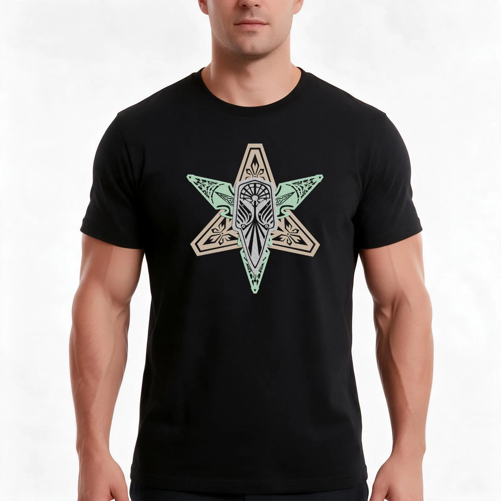Men, Dwarf and Elf T-Shirt, Summer Casual Cotton Tee, Oversized Streetwear Tops, Vintage Graphic Print, Loose Fit Short Sleeve