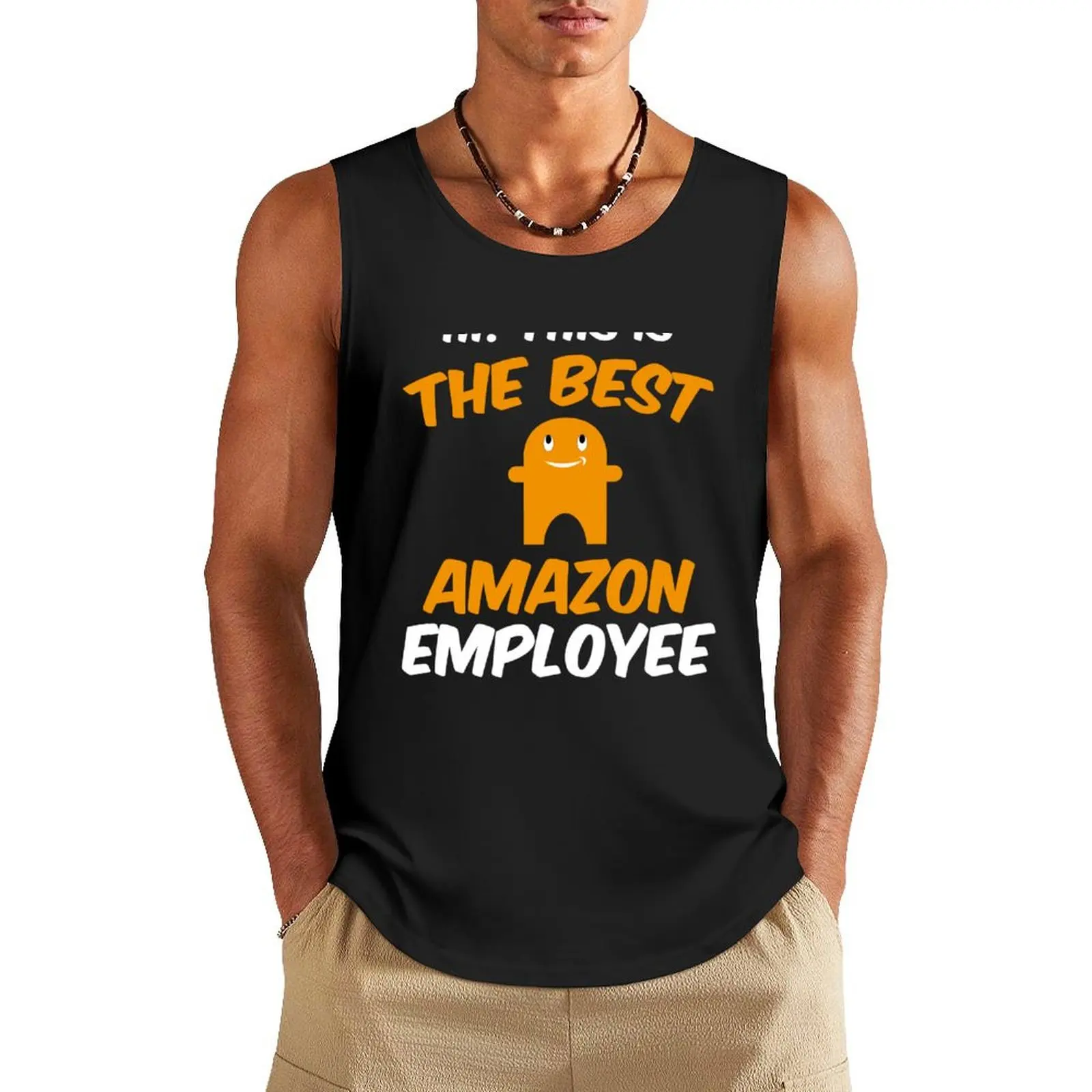 funny amazon employee peccy Tank Top gym t shirt men sleeveless shirts Men's gym articles