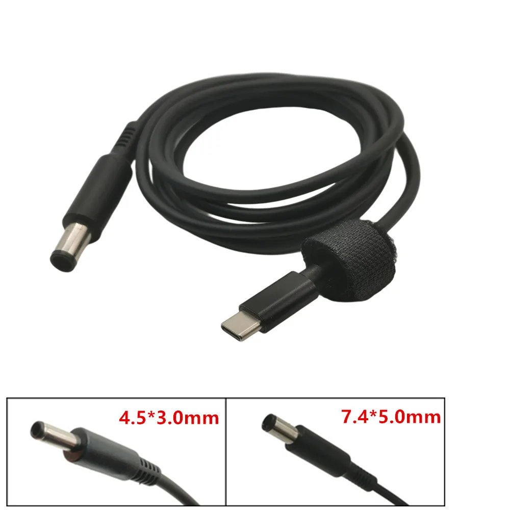 65W USB typu C męski na DC 7,4 * 5,0 mm 4,5 * 3,0 mm wtyk męski PD Kabel zasilający do ładowania laptopa Dell 1,5 M