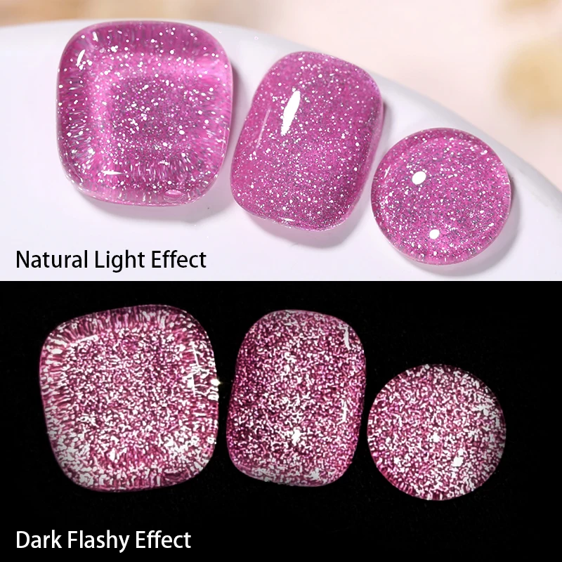 Ur sugar 8 pçs glitter reflexivo fluorescente gel unha polonês conjunto efeito flash cor néon embeber fora uv gel nail art vernishkit