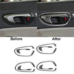 Carbon Fiber Interior Door Handle Cover Trim For Honda Civic 2006-2011 Replacement Accessories 8Pcs