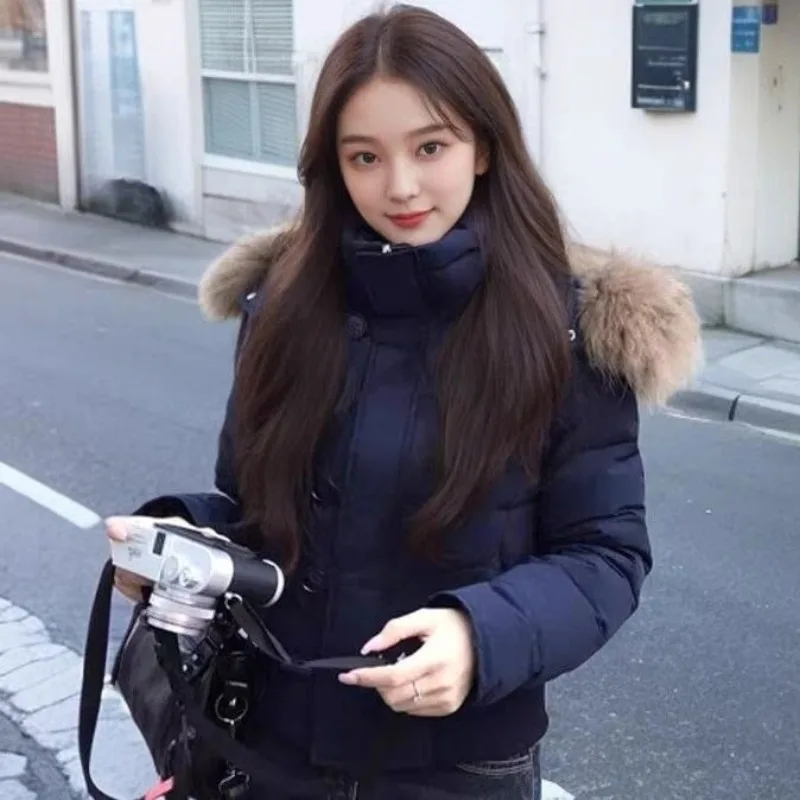 الكورية نمط فو الفراء طوق هوديي كم طويل سترات معطف البلوز Y2k الأمريكية الرجعية سستة الخريف الإناث شيك الشارع الشهير #3