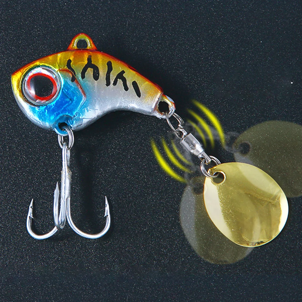 

4pcs Vibrate Fishing Lures Artificial Baits Bionic Metal Thickened Durable ABS Hooks 3D Eyes Bass Perch Walleye Pike Muskie
