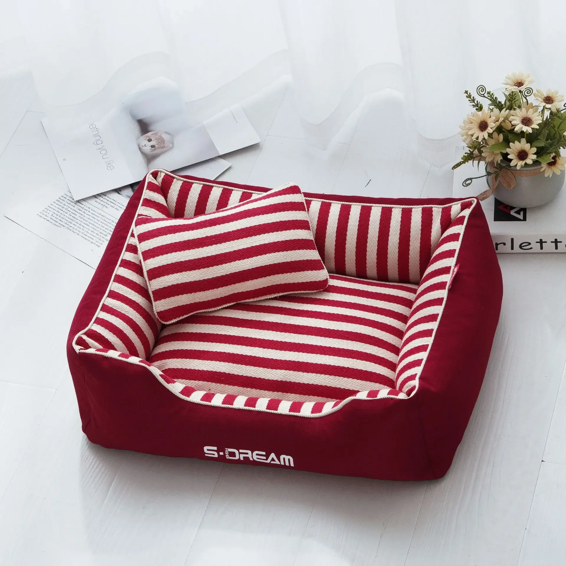 Kennel Dog Sofa Bed Car Pet Pad Large Dog Cushion Can Be Disassembled Washed Season Four Seasons Tongyong Creativity Cat Nest