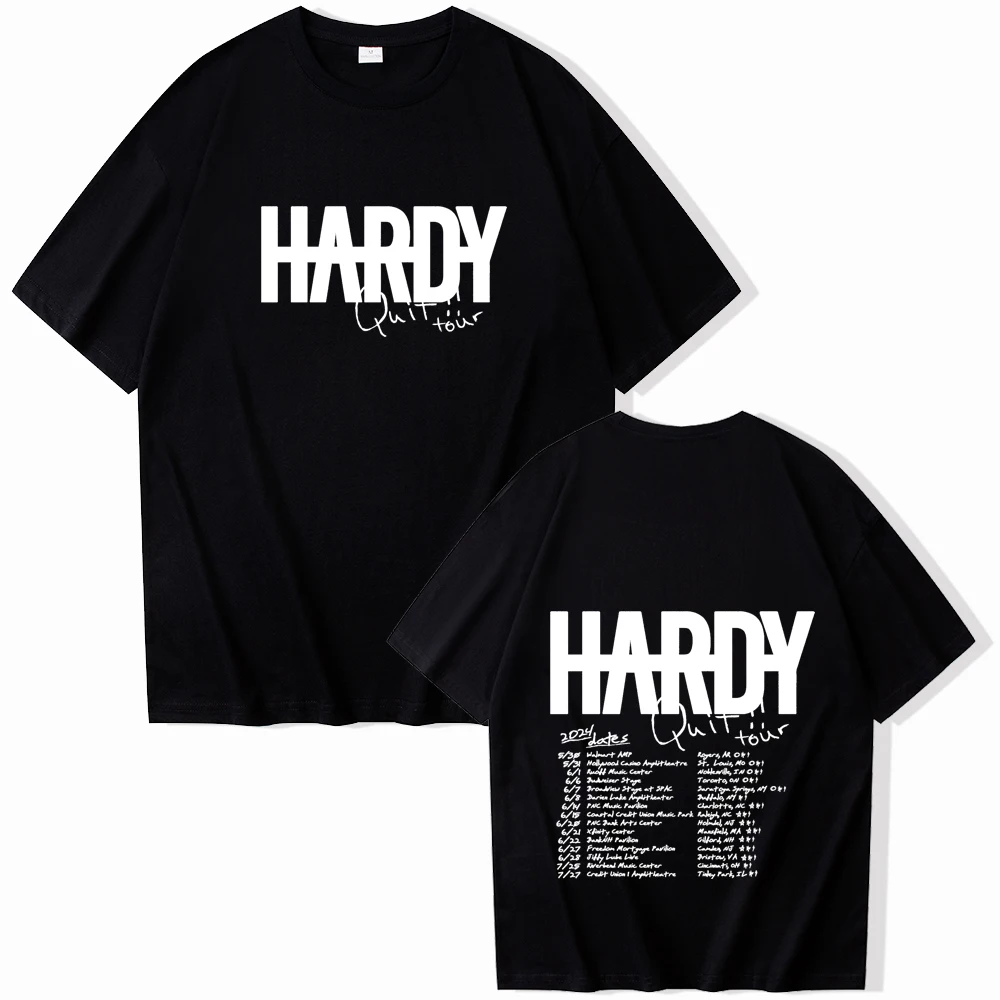 Hardy Quit Tour 2024 T-shirt Women Regular O-neck Printing Shirt Oversized Summer Casual T Shirt Men