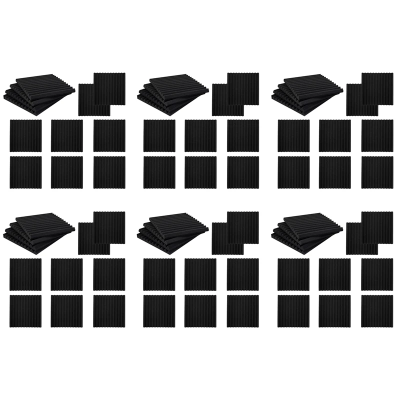 

72 Pack Self-Adhesive Acoustic Panels, Sound Proof Foam Panels, High Density Soundproofing Wall Panels For Home(Black)