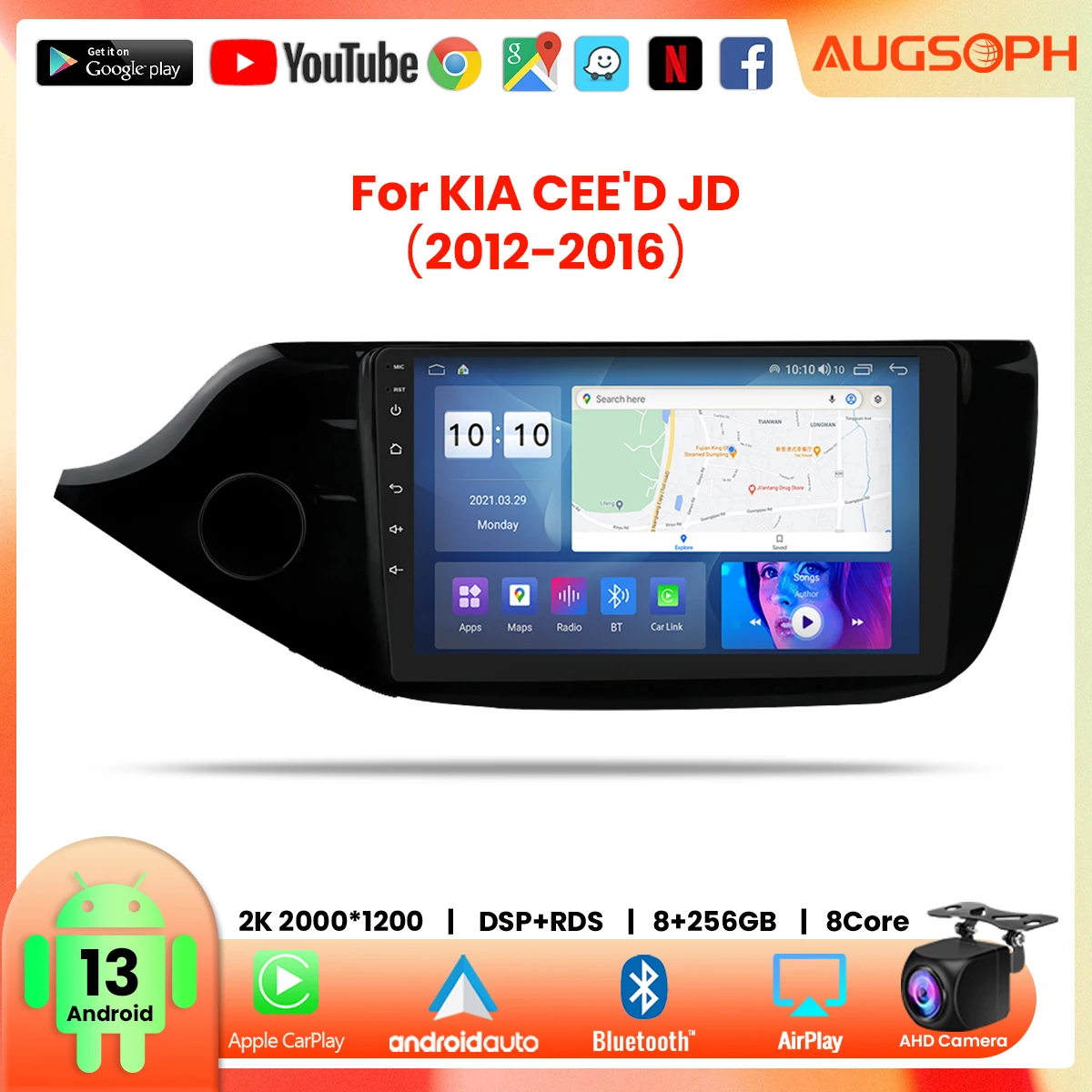 

Android 13 Car Radio For KIA CEE'D JD 2012-2016, 9inch Multimedia Player With 4G Carplay & 2Din GPS Navigation.