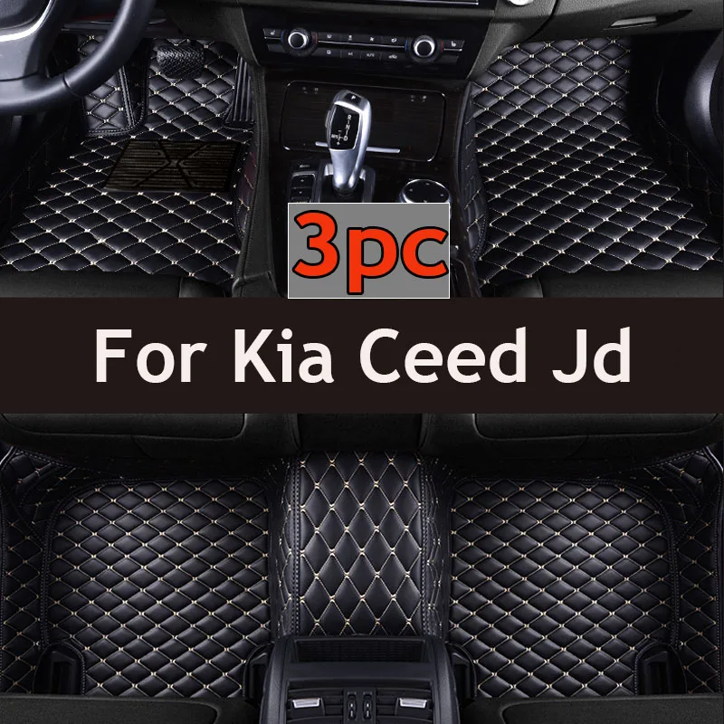 Car Floor Mat For Kia Ceed Jd 2014 2015 2016 2017 2018 2019 2020 Man Non-Slip Luxury Woman Foot Pad Auto Interior Rugs Accessory