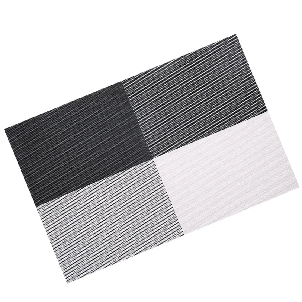 6Pcs PVC Placemat Good Heat Resistance Smooth Surface Dining Table Pad Flexible Anti Slip Flat Base Tableware Mat Restaurant