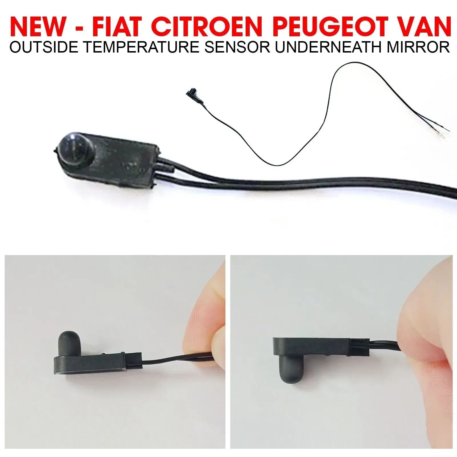 Sensor Ambient Temperature Sensor Underneath Door Mirror Outside Air Temp Sensor for Fiat 500 500X 500L Punto 2005-2018