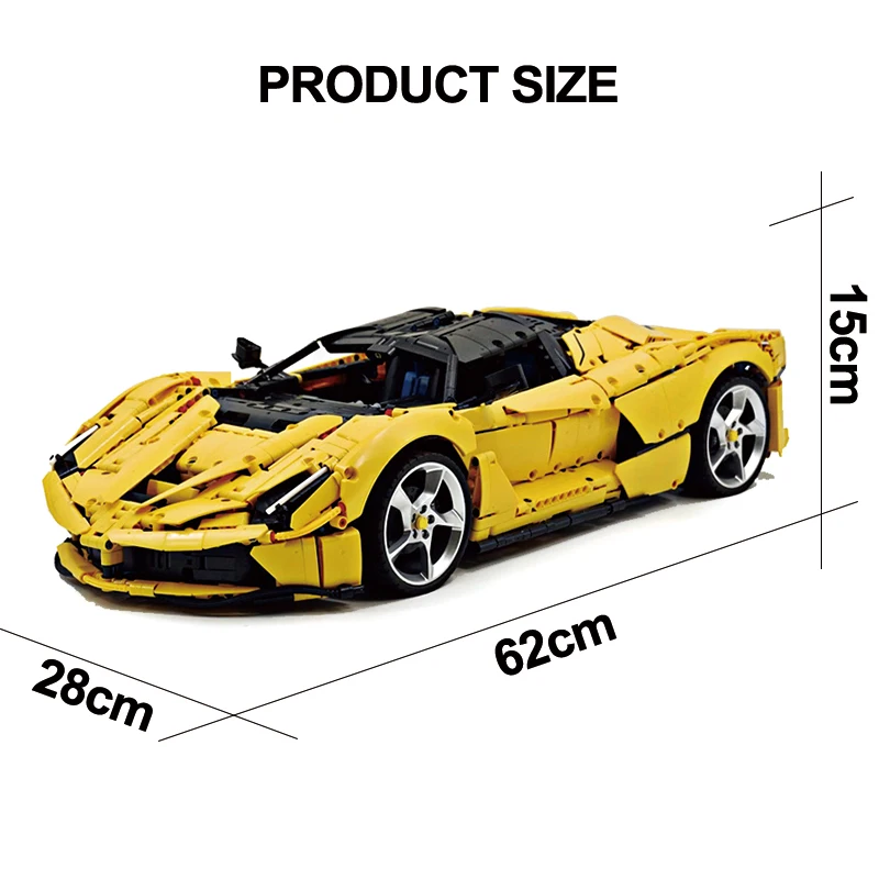 Alta qualidade MOC-194680 super sprots veículos cidade corrida 42143 modelo blocos de construção tijolos brinquedos montagem presentes natal crianças