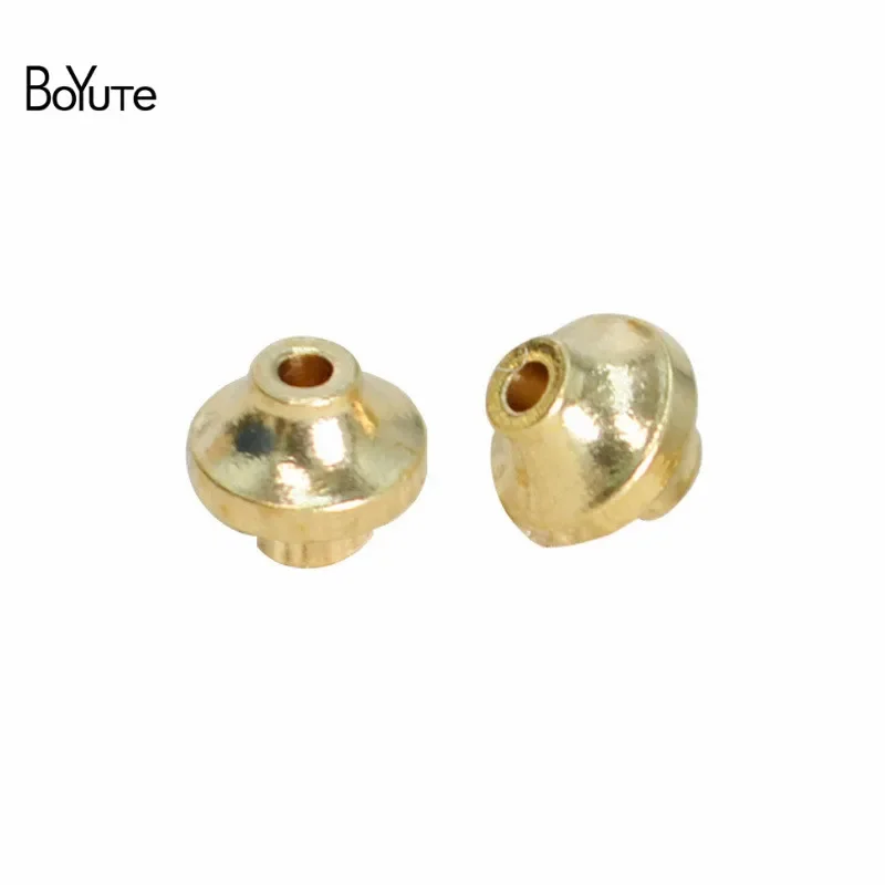 BoYuTe (100 Pieces/Lot) 4.5*4MM Brass Saucer-shaped Beads Factory Direct Sale Handmade Beaded Diy Jewelry Accessories