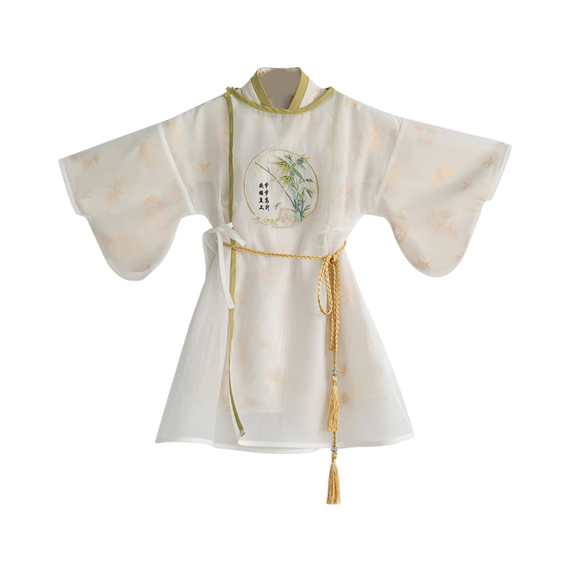 طقم ملابس هانفو من قطعتين للأطفال الصغار ، رول أولاد رضيع ، فائق الخالد ، طراز قديم ، الربيع والخريف ، على الطراز الصيني