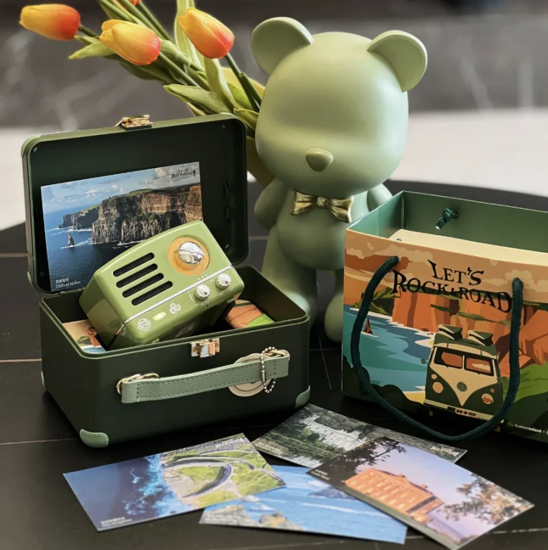 

MUZEN Little Prince OTR-X Archimedes WiFi Speaker FM Radio Retro Green Bluetooth Wireless Kirsite Metal Music Player MW-2AX Gift