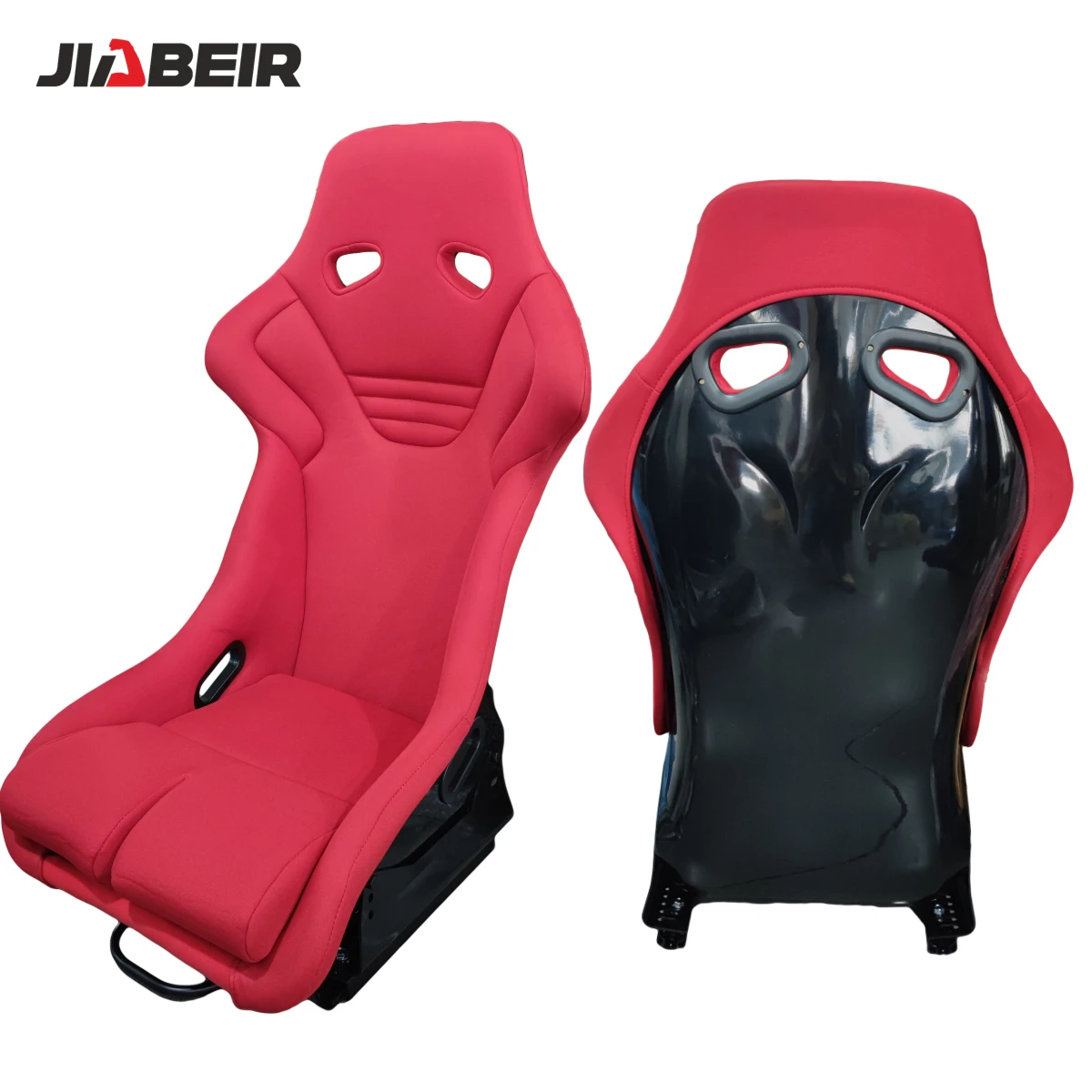 JBR9001 Custom LOGO Fixed Red Fabric Fiber Glass Car Racing Bucket Seats