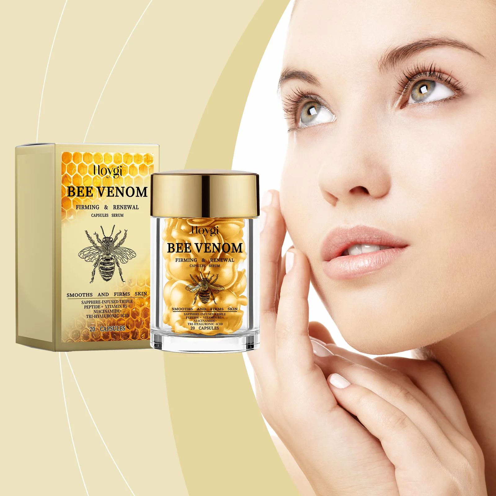 

Bee Venom Facial Treatment Capsules Lighten Wrinkles And Fine Lines,anti-aging,nourish Moisturize,firm,lift,improve Skin Laxity