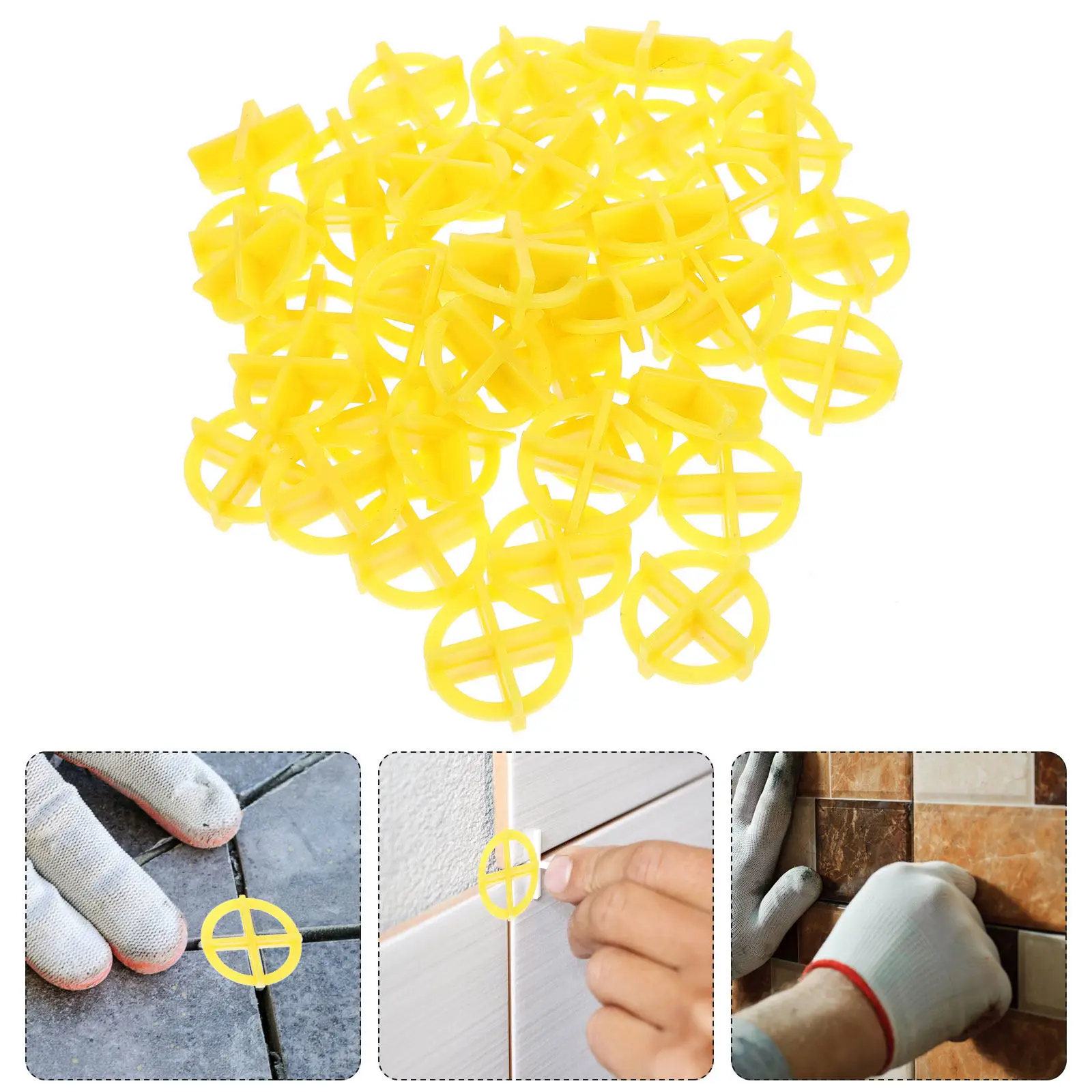 

100Pcs Floor Tile Spacer Cross Shape Plastic Tile Positioning Spacers for Wall Floor Tiling Joint Adjustment Plastic Spacer