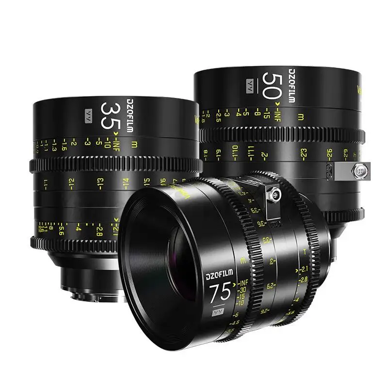 DZOFilm VESPID PRIME 16mm T2.8 21/25/35/40/50/75/100/125mm T2.1 & Macro 90mm T2.8 Full frame Cine Lens For PL or EF Mount Family