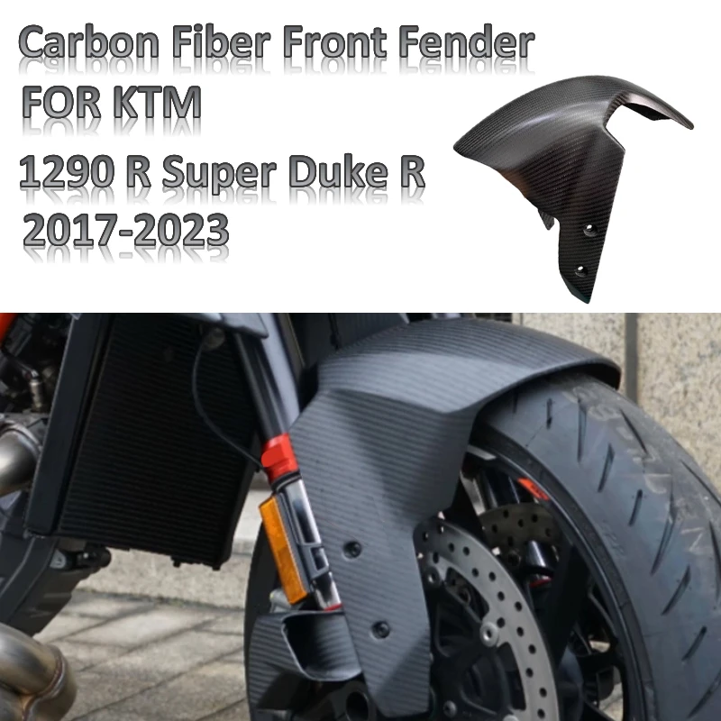 For KTM SUPERDUKE 1290 R Super Duke R 2017-2023 100% 3K carbon fiber front fender splash proof water wheel fender fairi